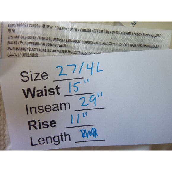 NWT Abercrombie & Fitch Cream Wide Leg Minimalist Pants 27 - Picture 7 of 7